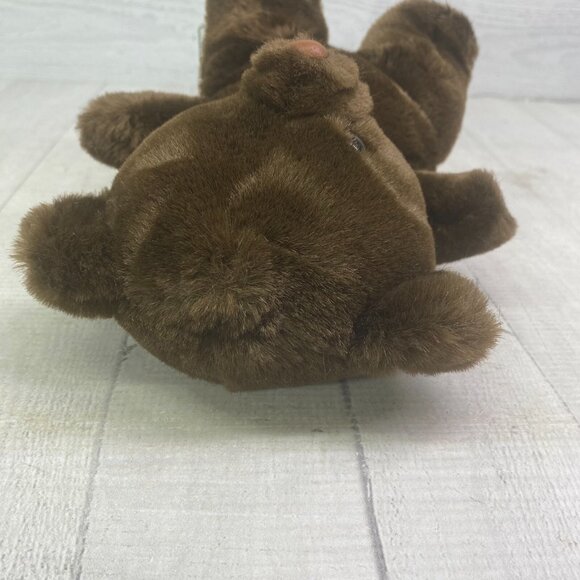 Russ Brown Bear Brown Eyes Pink Nose Soft Stuffed Animal 10" Plush - Picture 9 of 15